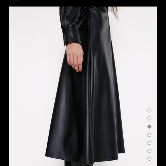 Faux leather black midi dress ❤️ Blogger favorite - Picture 3 of 7